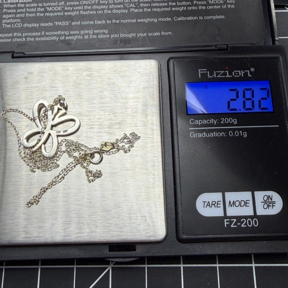Sterling Silver 925 Open Butterfly Cutout Pendant Necklace 18" Spring Marsala - Picture 8 of 8